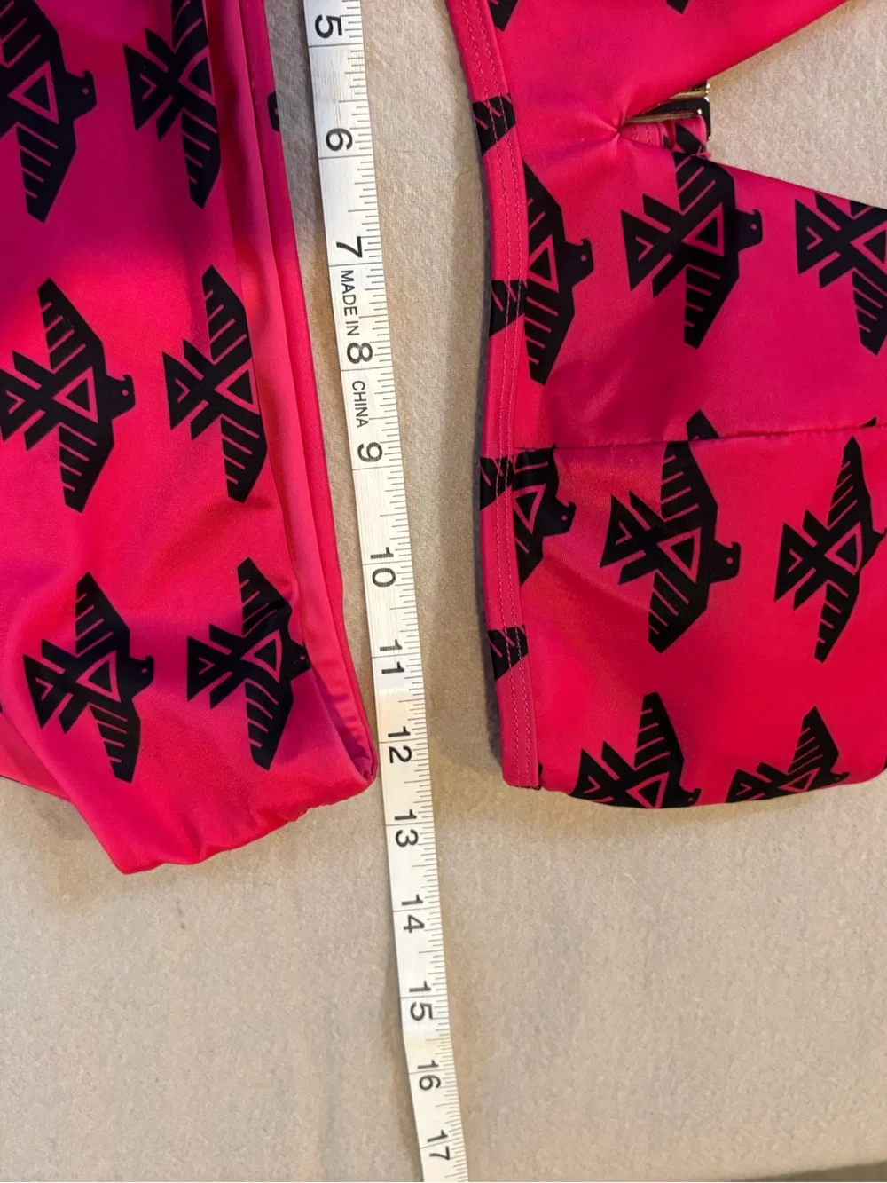 Buckskin Bikini Hot Pink Printed Bandeau Bikini Set Size M